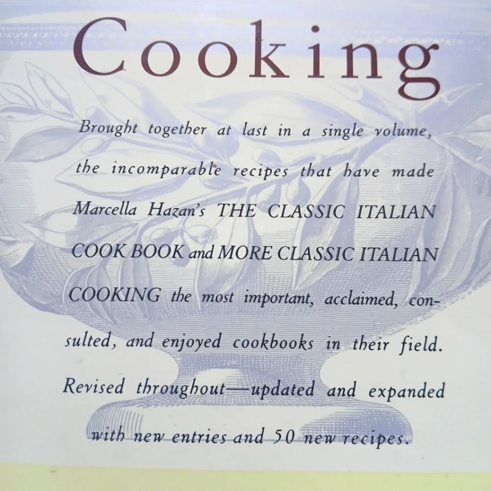 Marcella Hazan: The Essentials of Classic Italian Cooking Cookbook Hardcover